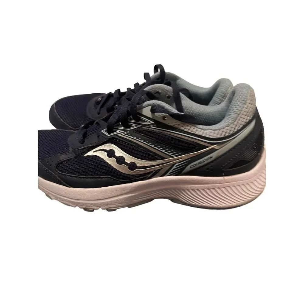 Saucony Cohesion Women's Blue Gray Lace Up Athletic Running Sneakers Size 7